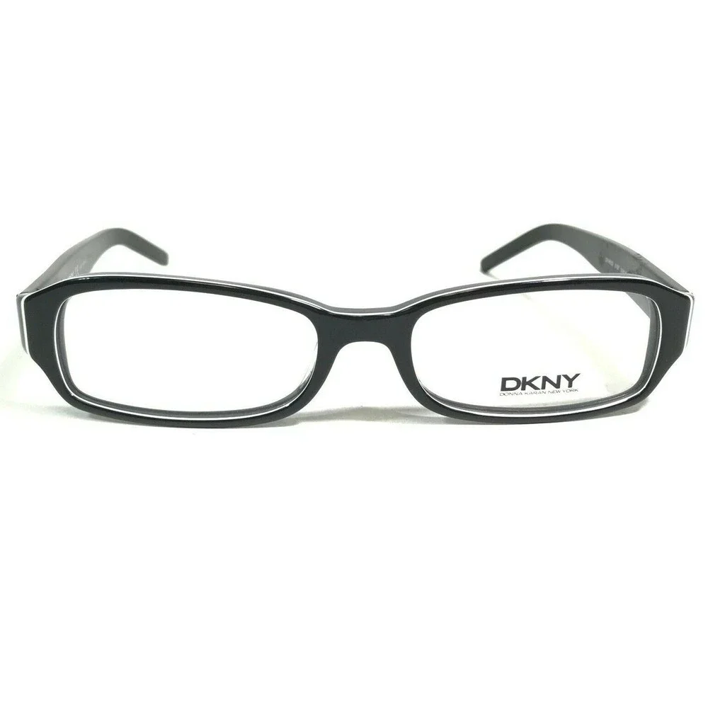 DKNY DY4533 3197 Eyeglasses Frames Black White Rectangular Full Rim 50-16-135